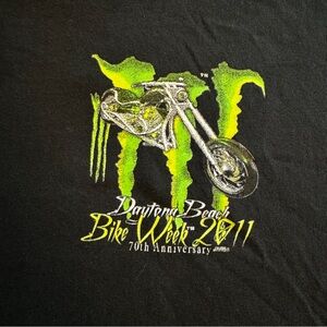 2011 Daytona Beach Bike Week | Monster Energy Collab t-shirt Size XL